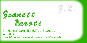 zsanett maroti business card